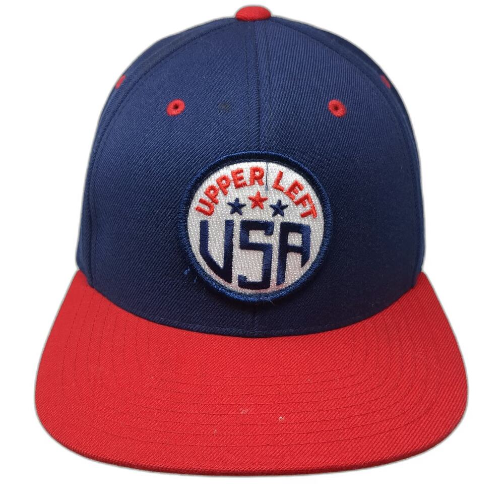 The Great PNW Snapback Blue Red White One Size Green Underbrim Patch Yupoong Hat